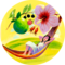 Illustration of a young lady in a hammock. Above are flowers and fruits. | © SONNENTOR