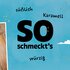 Text graphic with the words "this is how it tastes": !sweet", "caramel", and "spicy"