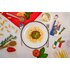 Spaghetti Bolognese is in the middle of the table, with the Bolognese seasoning next to it.