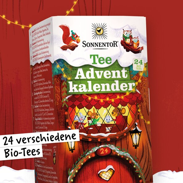 Package SONNENTOR Tea Advent Calendar, text: "24 organic teas"
