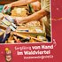 Handarbeit bei Sonnentor Geschenkkartons mit Text "Sorgfältig von Hand im Waldviertel zusammengestellt"