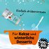 Use of Cinnamon, Sugar & Stardust with text "Simply sprinkle over", "For cookies and winter desserts", 100% organic